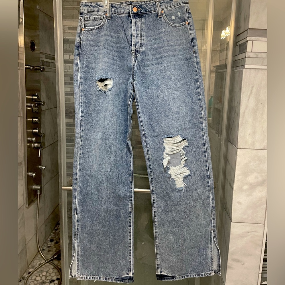 Slit Denim Jeans